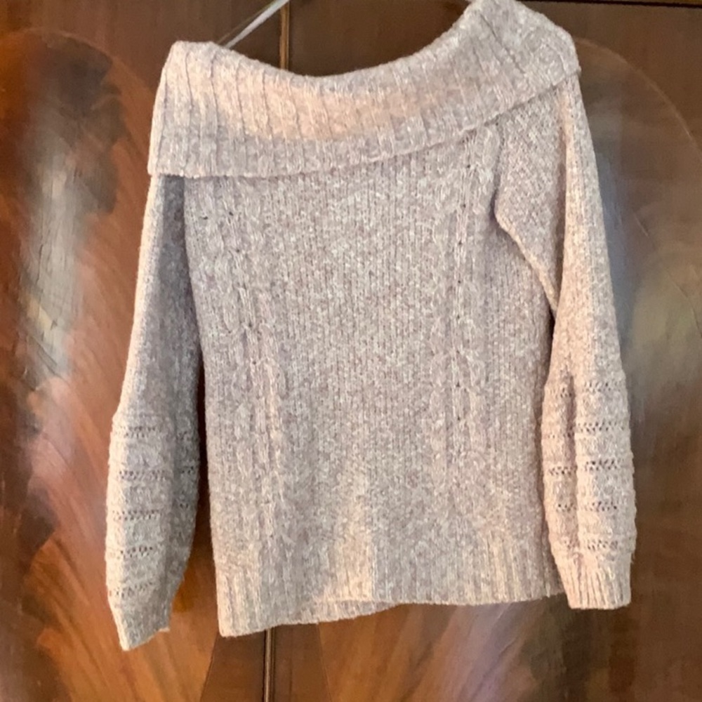 Sleeping on snow soft pink xs sweater with portrait collar 50%cotton/poly